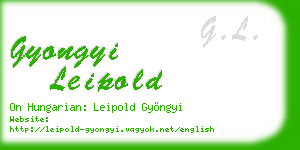 gyongyi leipold business card